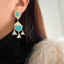 Bông tai dài thanh lịch thời trang Hàn Quốc Zircon nhẹ sang trọng bán buôn