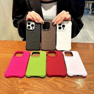 Ốp điện thoại họa tiết vòng màu trơn mới Thích hợp cho iPhone15ProMax đến 11 Vỏ bảo vệ chống sốc bốn góc Hàng hóa giao ngay