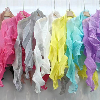 Áo khoác Miyake Nữ Cao Cấp Cảm Giác Áo Cardigan Bên Ngoài Nữ Mùa Hè Phù Hợp Với Váy Dài Thời Trang Không Đều Phù Hợp Với Nắng Mỏng