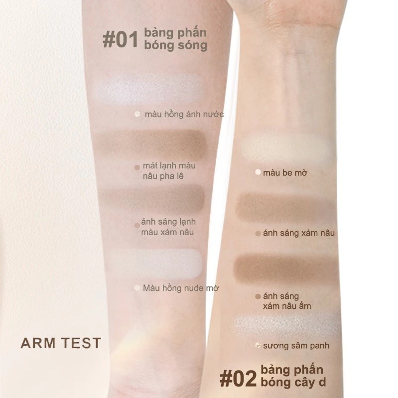 Phấn tạo khối bắt sáng JUDYDOLL 4 ô 2in1 Highlight & Contour Palette chất phấn mịn lâu trôi 9g