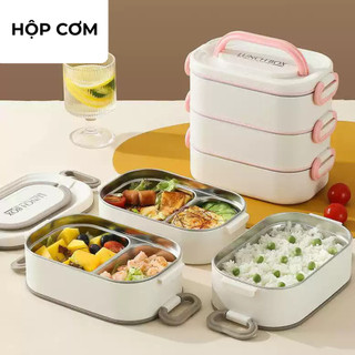 Hộp Đựng Cơm Giữ Nhiệt Buna Bằng Thép Không Gỉ 304 Dùng Được Trong Lò Vi Sóng, Thiết Kế Chống Tràn Tiện Lợi.