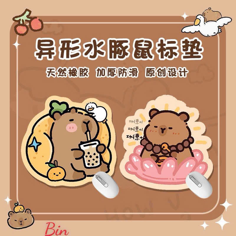 Lót chuột máy tính hình chuột cappy dễ thương , Miếng lót chuột máy tính