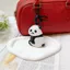 QEARY Panda Móc Khóa, Móc Khóa Đồ Trang Trí Gấu Trúc Mặt Dây Chuyền Dây, Dễ Thương Da PU Trang Trí Túi Treo Quyến Rũ Nam