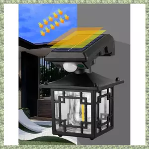 Đèn sân vườn tường năng lượng mặt trời 200LM Cảm biến chuyển động Đèn tường Đèn hàng rào Cảm biến chuyển động siêu sáng