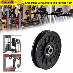Ròng rọc nylon ESSENCEH, Bộ phận máy cáp màu đen Bánh xe ròng rọc, Trọng lượng nhẹ Chống mài mòn tốt Bộ phận thiết bị tập thể dục Vòng bi nylon