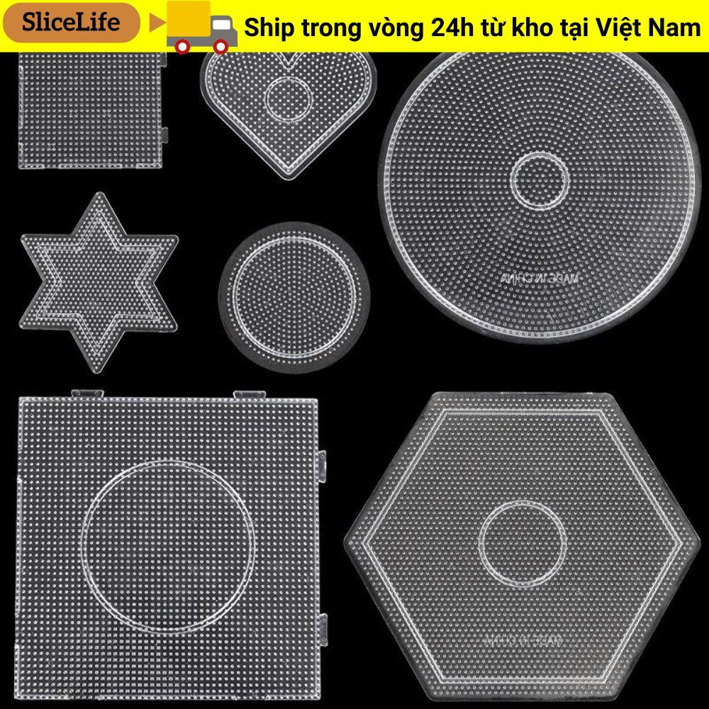 SLICELLIFE 2.6mm Bảng Đậu, DIY Làm Xếp Hình Thủ Công Thủ Công Trang Trí Hạt Perler Mẫu, Chịu Nhiệt Chất Lượng Cao Hạt Hama Công Cụ DIY Pegboard Đồ Chơi Trẻ Em