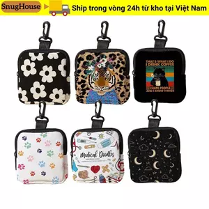 Ví SNUGHOUSE, Ví đựng tiền xu bền Mini, Túi đựng tai nghe in hình trái tim chuồn di động chống nước Quà tặng bạn bè