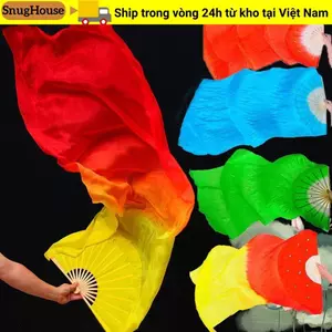 SNUGHOUSE Bụng Nhảy Múa Quạt, 150cm Nhiều Màu Luyện Tập Vũ Công Cụ, Bán Chạy Trẻ Em Nữ Màu Gradient Vuông Nhảy Múa Phụ Kiện