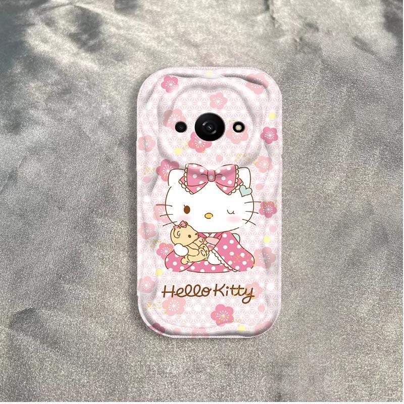 Ốp Silicon Hoạt Hình Cho Redmi A3 / POCO C61 4G 3D Bé Gái Vỏ Điện Thoại Mềm TPU Kitty Sinh Viên Chống Sốc Ốp Lưng