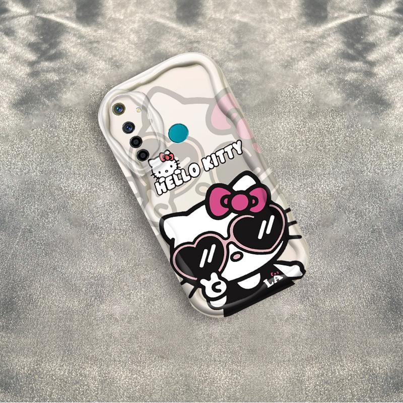 Vỏ Silicon Hoạt Hình Cho Realme 5 5i 5S 6i 3D Vỏ Điện Thoại Mềm TPU Da Báo In Hình Kitty Ốp Lưng Chống Sốc