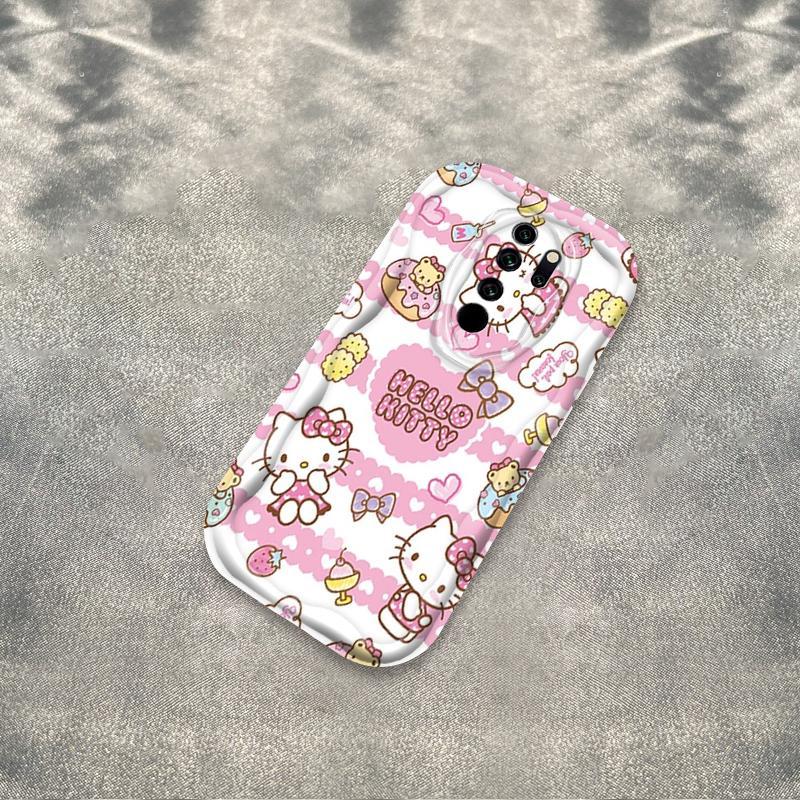 Ốp Silicon Hoạt Hình Cho Redmi 9 Note 8 Pro POCO M2 3D Nghệ Thuật Mềm Ốp lưng TPU Kitty Girl Sinh Viên Chống Sốc Ốp Lưng
