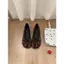TT Sweet Split Toe Ballet Giày Nữ Slip-On Bowknot Giày Tất Cả Trận Đấu Satin Pig Hoof Giày