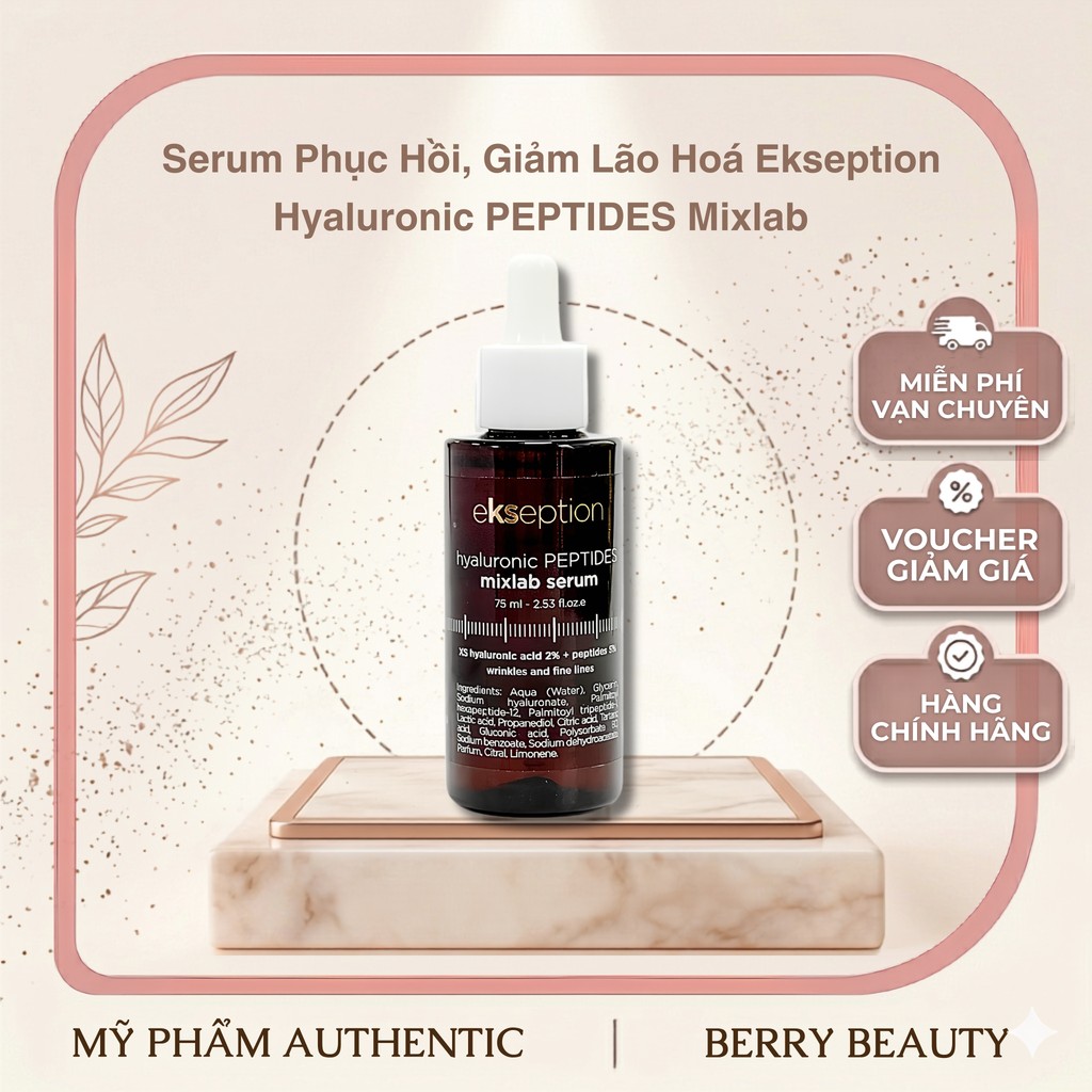 [HÀNG CÔNG TY] Serum Ekseption Hyaluronic Peptides Mixlab  75ml | Phục Hồi Chống Lão Hóa Cấp Ẩm Da