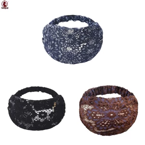 Băng đô ren cho nữ Dây buộc tóc mùa hè thoáng khí có viền rộng co giãn
