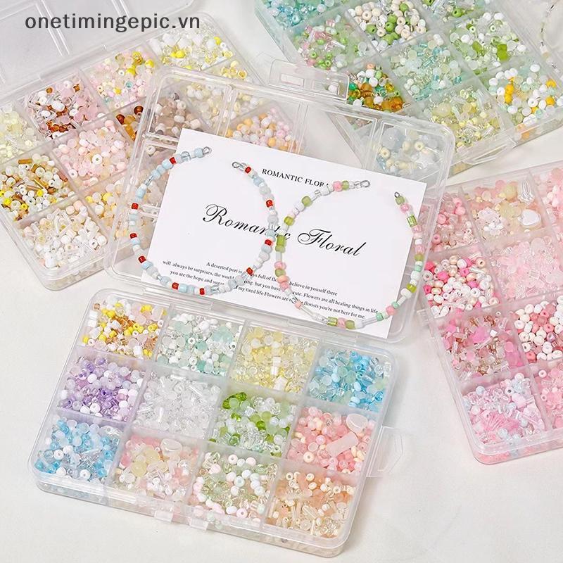 VFZ 12 / 24 Lưới Siêu Hỗn Hợp Màu Thủy Tinh Hạt Cơm Bộ Hạt Rời Handmade DIY Vòng Tay Nelace Đính Hạt Chất Liệu Phụ Kiện Trang Sức OTE