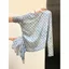 Thiết kế đi lại In chấm bi Smudge dài tay Gạc hai lớp Áo thun khâu không đều