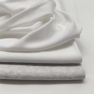 2m Cotton Nguyên Chất Màu Xám Trắng Cao Co Giãn Hố Dải Kéo Khung Vải Áo Thun Lớp Đế Treo Thường Ngày Cắt Vải 6.15