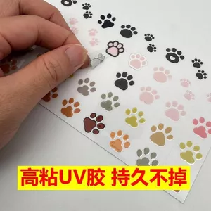 Mèo Dễ Thương Dấu Chân Mèo Paw Ốp Lưng Điện Thoại Chuyển Miếng Dán UV Pha Lê Nhãn Rách Phim Để Lại Hình Sạc Máy Tính Bảng Miếng Dán Chống Thấm Nước 26.6.12