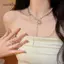 AqToCna Sáng Bóng Bướm Nối Ngọc Trai Nelace Cho Nữ Ngọt Ngào Đơn Giản Xương Đòn Dây Xích Choker Xu Hướng Mặt Dây Chuyền Trang Sức AqToCna