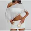 MAPLEPOET-Nữ Sheer Ren Poncho Áo Rời Hai Lớp Cổ Thuyền Che Lên