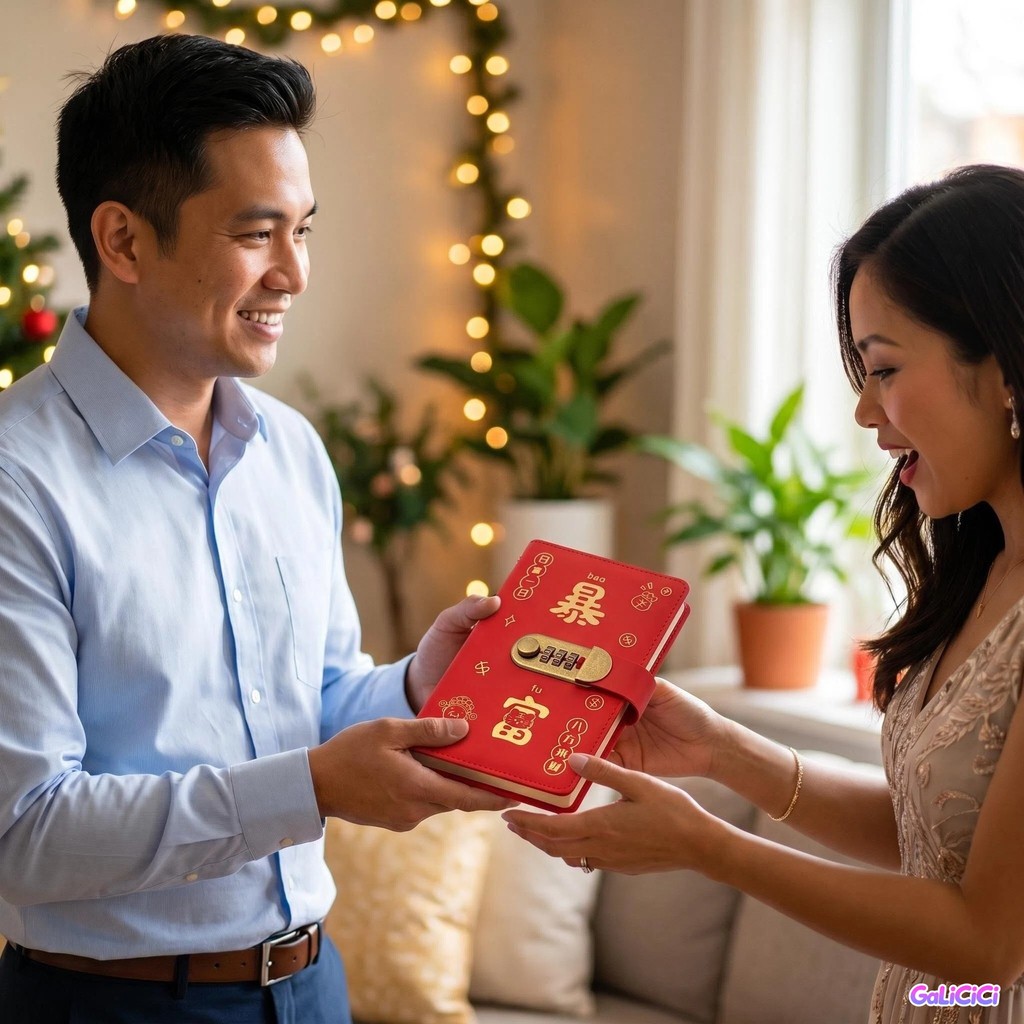 Sổ Tiết Kiệm Cặp Đôi 100 Ngày | Khóa Mật Khẩu An Toàn + Bao Đựng Tiền Mặt | Quà Tặng Ý Nghĩa