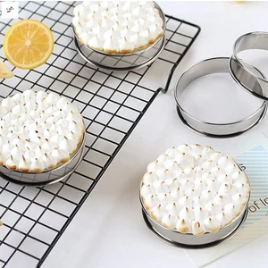 Nhẫn Mousse bằng thép không gỉ Khuôn làm bánh Máy cắt bánh quy để nướng và nấu ăn