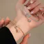 Zircon Hoa Bướm Hai Lớp Mở Vòng Tay Siêu Nhấp Nháy Tinh Tế Sang Trọng Vòng Tay Sang Trọng Ánh Sáng Sang Trọng Cao Cấp Vòng Tay Nữ 26.3.22