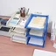 Khay đựng tập tin ba tầng Giá để dữ liệu Tập tin Máy tính để bàn Giá đỡ tập tin dọc a4 Hộp lưu trữ tập tin Giá đỡ tập tin DSJ6