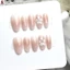10 Chiếc Bấm Móng Tay Hình Bầu Dục Ngắn Matte Finish Với Thiết Kế Hoa 3D Cho Nữ Và Bé Gái Mặc Hàng Ngày Đảng Làm Móng Tay