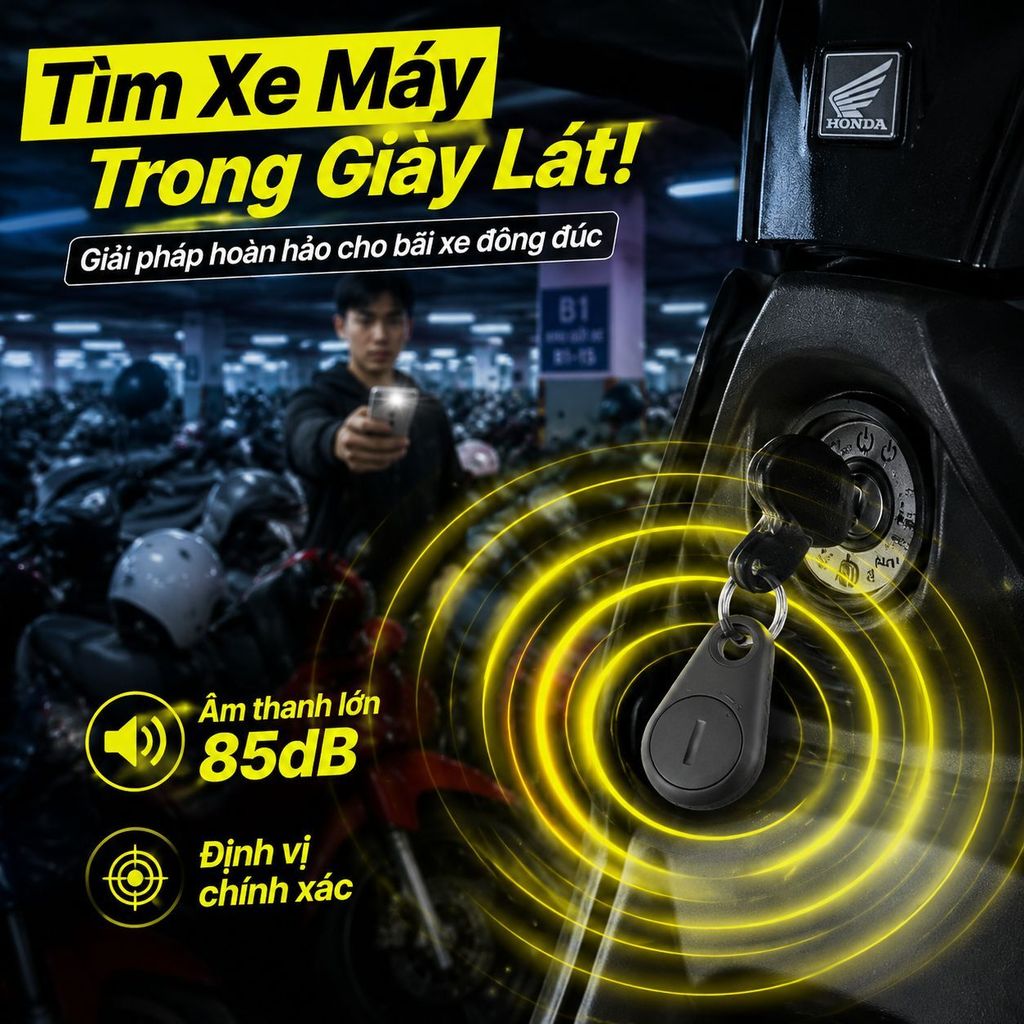 ⚡Ship Nhanh⚡Báo động tìm đồ hai chiều | Định vị Bluetooth chống mất | Công cụ tìm kiếm vật phẩm theo dõi thông minh