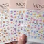 Ooolala Hoa Nhân Tạo Ba Chiều Dập Nổi Móng Tay Miếng Dán Mùa Xuân Monet Nhiều Màu Sắc Hoa Cúc Móng Tay Đề Can Đồ Trang Trí
