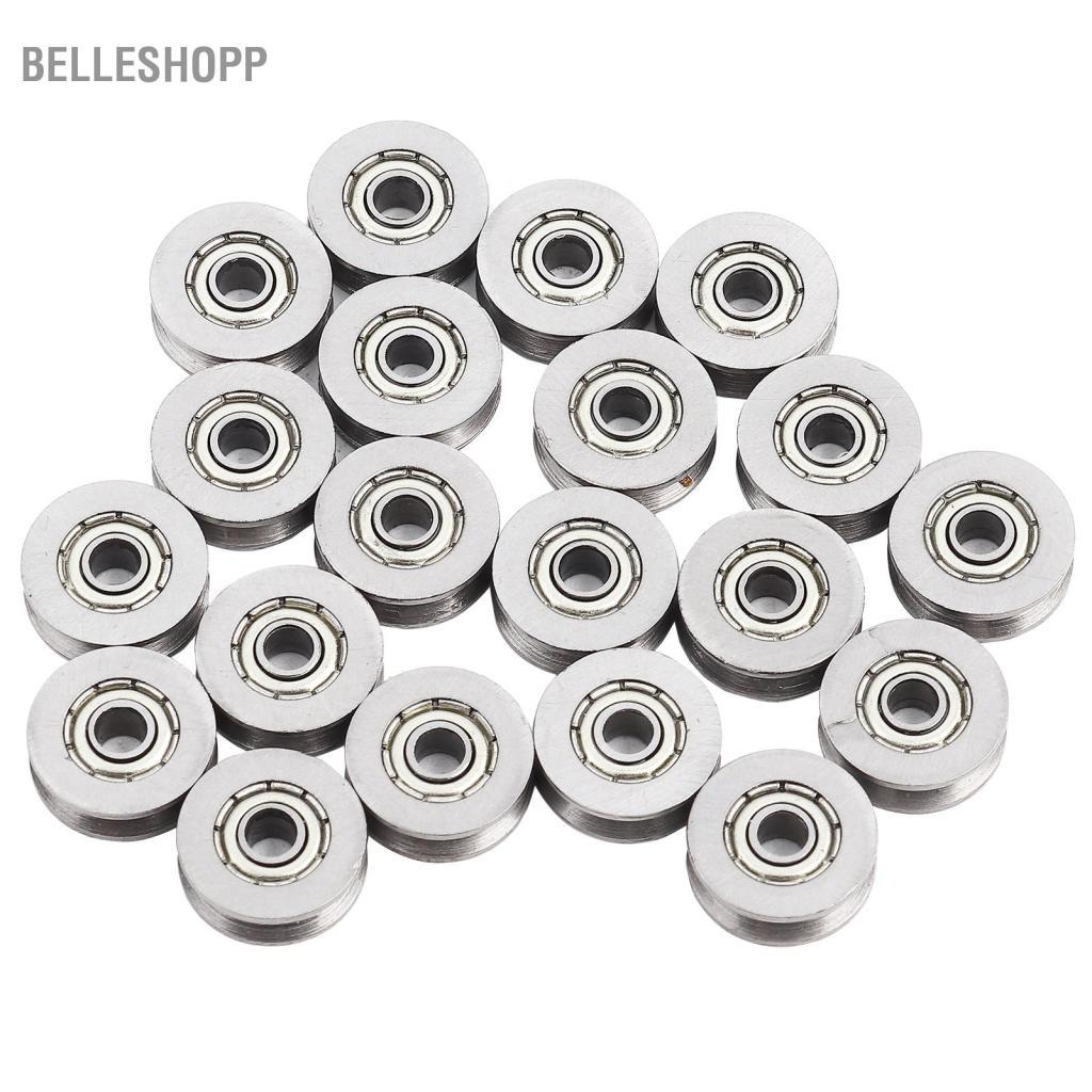 Belleshopp 20 CÁI V623ZZ Vòng bi rãnh chữ V (3x12x4mm) - Hướng dẫn đường ray thu nhỏ cho hệ thống chuyển động tuyến tính Đường ray CNC & ứng dụng đường ray Kết cấu thép cacbon