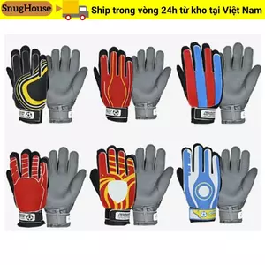 Găng tay thủ môn bóng đá SNUGHOUSE, Găng tay thủ môn PU chuyên nghiệp, Trẻ em trẻ em chống trượt Logo đội bóng Găng tay cao su dày dặn