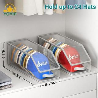 YOVIP Rõ Ràng Có Thể Gập Lại Mũ Bóng Chày Hộp Bảo Quản Staable Chống Bụi 12 Mũ Dung Tích Cho Tủ Quần Áo Tiết Kiệm Không Gian 1 VN