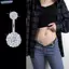 Bluelover 1 Bóng Pha Lê Bụng Nút Nhẫn Thép Không Gỉ Zircon Rốn Xuyên Bụng Xuyên Dễ Thương Rốn Thanh Mới
