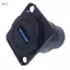 Apill Dioche USB3.0 Đầu nối gắn bảng điều khiển từ cái sang ổ cắm USB loại D truyền dữ liệu ổn định cho tủ 86 (Vỏ màu đen)