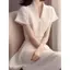 Váy rộng hẹp màu trắng kiểu Pháp mùa hè dành cho nữ Váy dài tinh tế cao cấp Váy dài trang trọng cao cấp Lớp tiệc