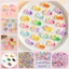Tự làm DIY kẹp tóc, bình nước mũ bảo hiểm, mặt dây chuyền trang trí "Happy Sweet" họa tiết chanh và hoa tặng kèm keo dán