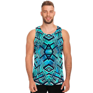 Bộ lạc Aztec 3D Tank Top Nam, Áo Vest không tay dạo phố mát mẻ, thời trang cổ điển mềm mại thoáng khí