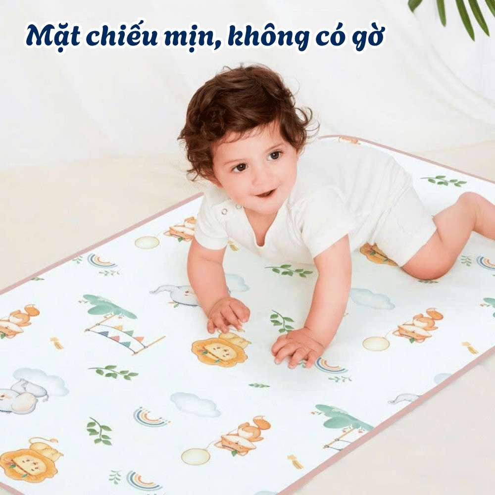 Chiếu Mây Điều Hòa Cho Bé Làm Mát Mùa Hè HOMIE, Thảm Đệm Điều Hòa Nằm Cũi, An Toàn Cho Da