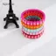 AqToCna Đầy Màu Sắc Pha Lê Men Lắc Tay Vòng Tay Nữ Handmade Cầu Vồng Đính Hạt Trang Sức Co Giãn Hình Học Bé Gái Quà Tặng Phụ Kiện AqToCna