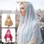 IAPPORTUNIA Khăn trùm đầu cô dâu, Khăn choàng nữ cổ điển hoa, Viền ren thoáng khí Mandira Veil