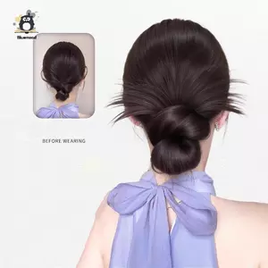 Tóc Giả Tổng Hợp Bun Lười Tóc Chignon Vũ Công Nữ Thịt Viên Đầu Kẹp Tóc Tạo Kiểu Phụ Kiện Tóc Mới