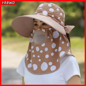 Mũ hái trà YRBWD, Mũ chống nắng và che nắng nông nghiệp chống tia cực tím, Bán chạy Khăn choàng cổ bảo vệ Khăn choàng vành rộng Khăn choàng thể thao ngoài trời
