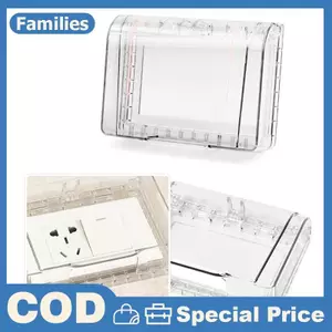1PC Tự Dính Chống Thấm Nước Cắm Điện Bao Bắn Hộp Đậu Nành Công Tắc Bảo Vệ Hộp Bảo Vệ Đồ Dùng Phòng Tắm