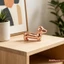 Tượng chó Disco Dachshund Trang trí gương sáng bóng Tượng chó con cho màn hình máy tính để bàn gia đình cổ điển