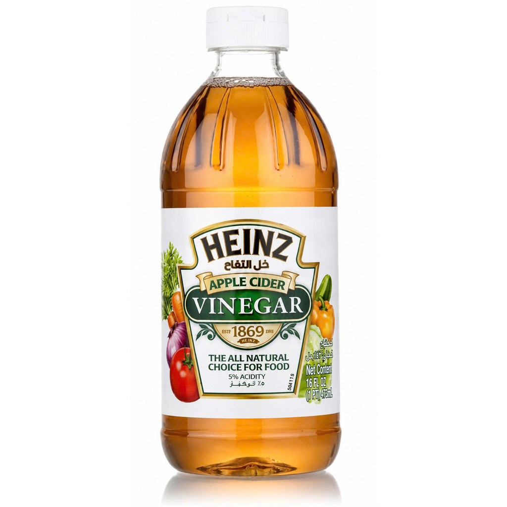 Giấm Táo Heinz Chai 473ml Chai Nhựa Dùng Chế Biến Món Ăn, Thêm Hương Vị Tốt Cho Sức Khỏe
