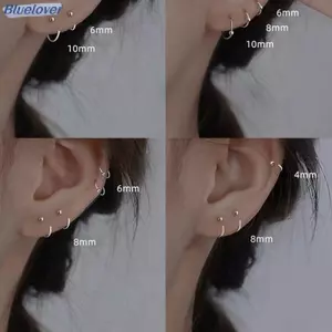 Bluelover Tối Giản Người Phụ Nữ Vòng Bông Tai Nhỏ Xương Bule Đơn Giản Tinh Tế Trang Sức Xương Tai Móng Tay Bông Tai Cho Nữ Vòng Tai Phụ Kiện Thời Trang Mới