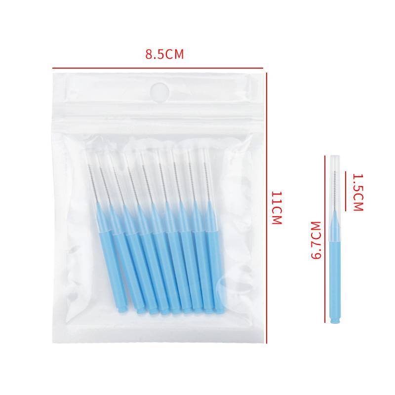 TMOY 10 cái Bàn chải kẽ răng, chỉ nha khoa, bàn chải làm sạch cho răng niềng, dụng cụ vệ sinh cá nhân tiện lợi
