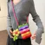 Hàng sẵn có Túi đựng điện thoại di động đầy màu sắc Len Handmade Móc Túi Messenger Túi đeo vai sáng tạo Quà tặng cho bé gái Sản phẩm hoàn thiện dễ thương